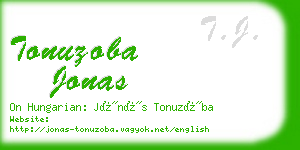 tonuzoba jonas business card